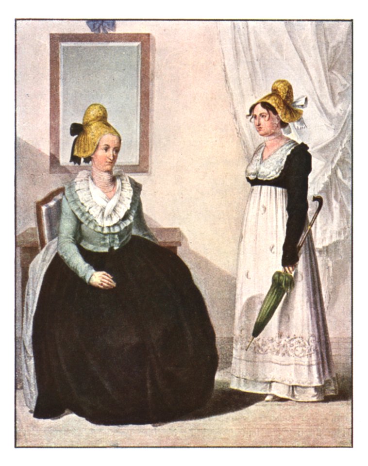 051 Bürgersfrauen aus Vordernberg - Aquarell von Karl Ruß - 1811