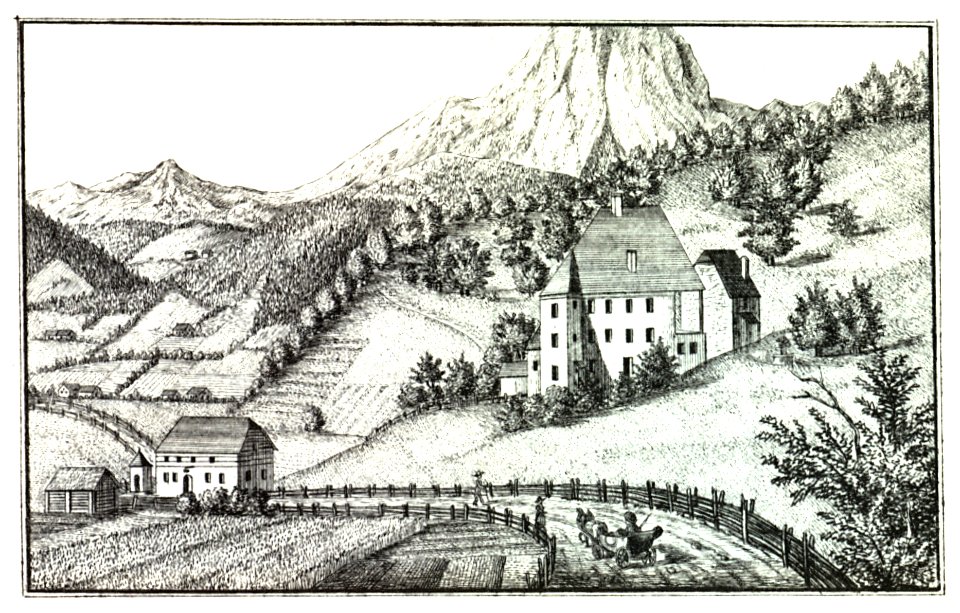 067 Schloss Grafenegg, Liezen - J.F.Kaiser Lithografirte Ansichten der Steiermark 1830