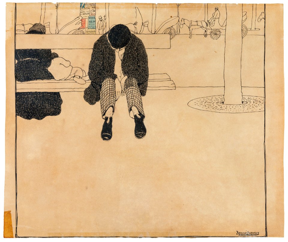 07. Torné Esquius. Home descansant en un banc (repos hebdomadaire), 1906. Col·lecció particular