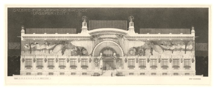 07 Wagner - Studie Galerie für Werke der Kunst unserer Zeit Bd. III 2. Heft - Vorderansicht - Heliogravure