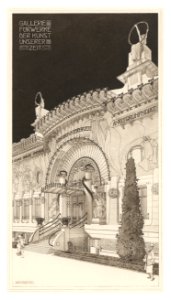 08 Wagner - Studie Galerie für Werke der Kunst unserer Zeit Bd. III 2. Heft - Vorderansicht, Perspektive - Heliogravure