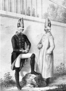 07 914 Book illustrations of Historical description of the clothes and weapons of Russian troops