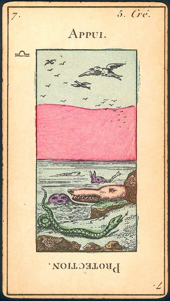 07 Les Oiseaux et les Poissons - H. Pussey Grand Etteilla Tarot Deck