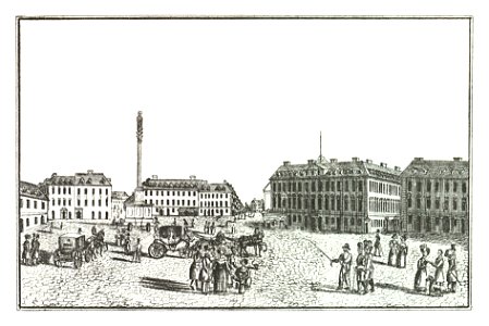 075 Graz Jacominiplatz - lith and drawing Leopold Kuwasseg - J.F.Kaiser Lithografirte Ansichten der Steiermark 1830