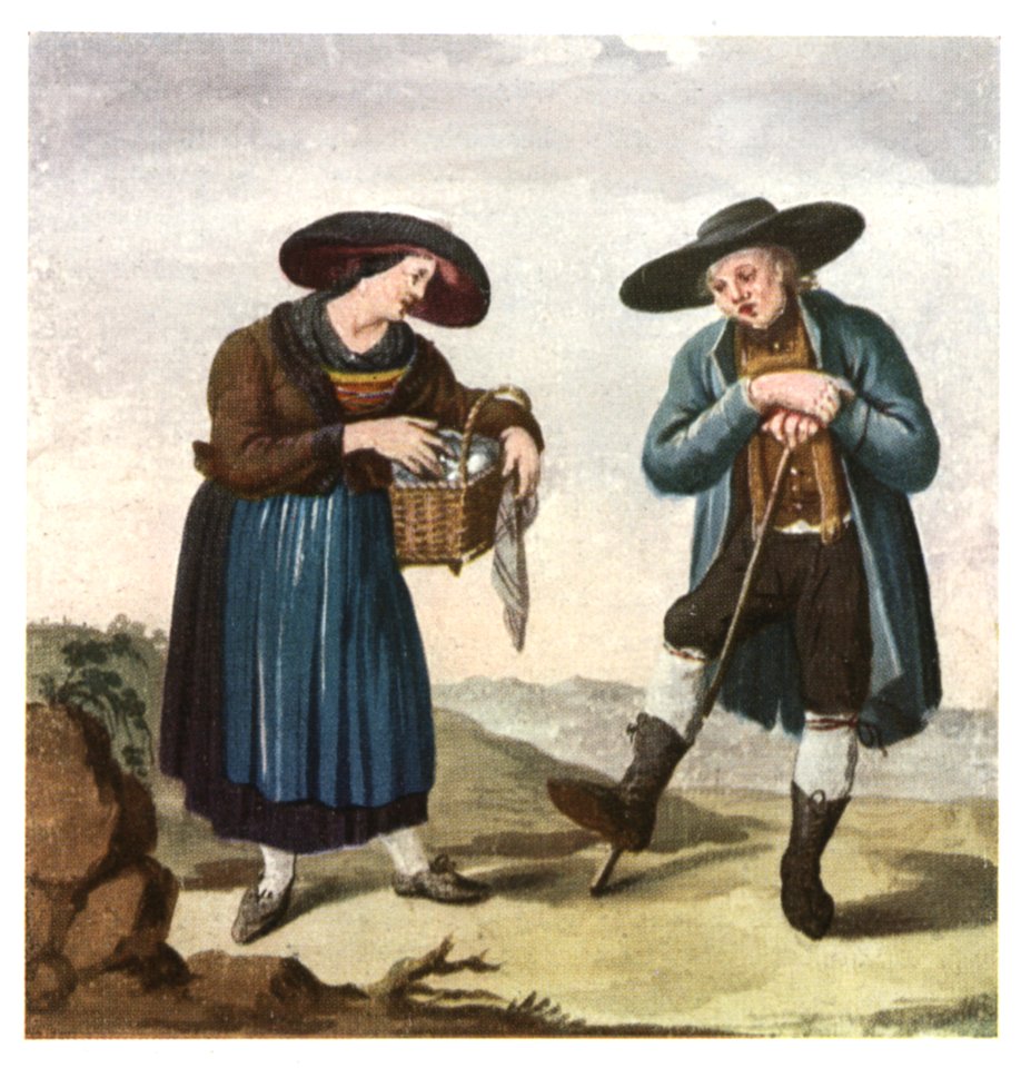 088 Bauer und Bäuerin aus dem Murauer Bezirke um 1812 Lederwasch