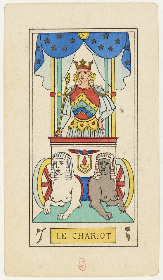 07 Le Chariot, Oswald Wirth Tarot Deck 1889 BnF