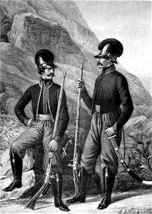 09 1210 Book illustrations of Historical description of the clothes and weapons of Russian troops