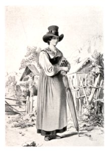 072 Mädchen von Seewiesen - gez. und lith. von August Gerasch