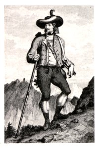066 Der Gemsjäger Annerl Weninger im Hochschwabgebiet um 1820