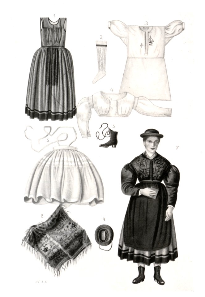 093 Das Sonntagsgewand der Agnes Iregger, Hofmüllerin in Admontbühel, 1890