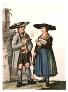 087 Bauersleute aus dem Murauer Bezirke um 1800 Lederwasch