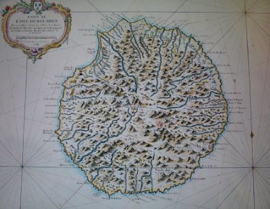 088 Compagnie des Indes Carte de l'Isle de Bourbon 1761