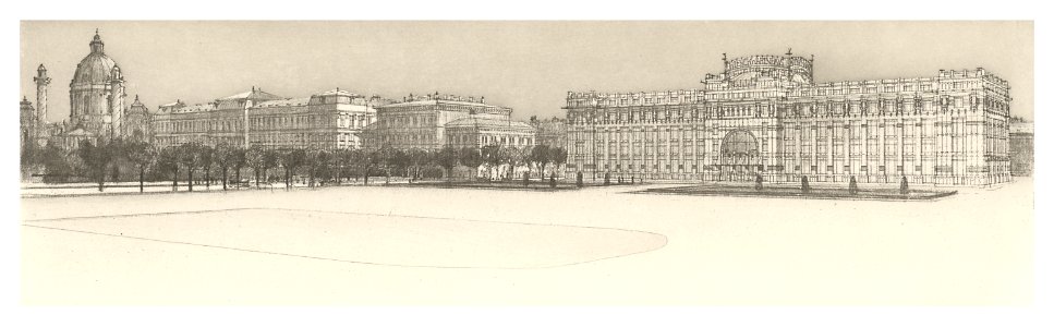 07 Wagner - Studie Stadtmuseum Karlsplatz, Wien Bd. III Heft 5, 6, 7 - perspektivische Ansicht Warenhaus von Nibelungengasse - Heliogravure