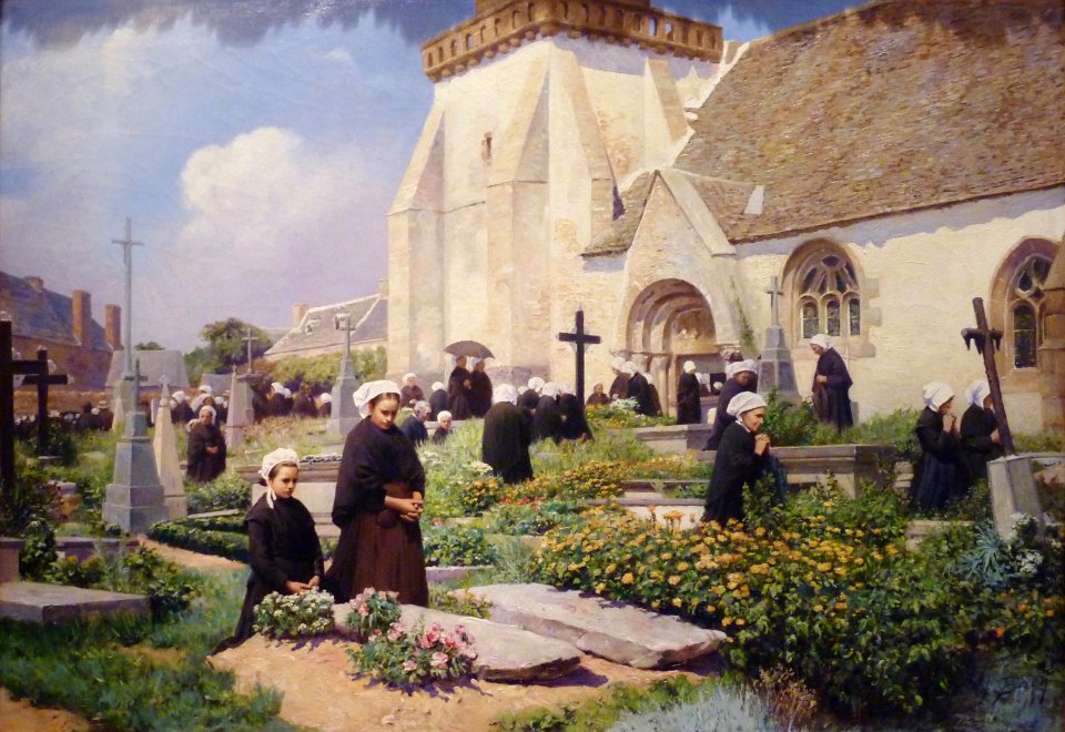 081 Armand-Eugène Bach Après la messe, Bretagne