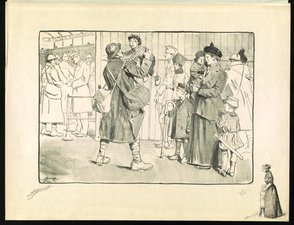 08100u Le pensionnaire à ses enfants Nous 1917