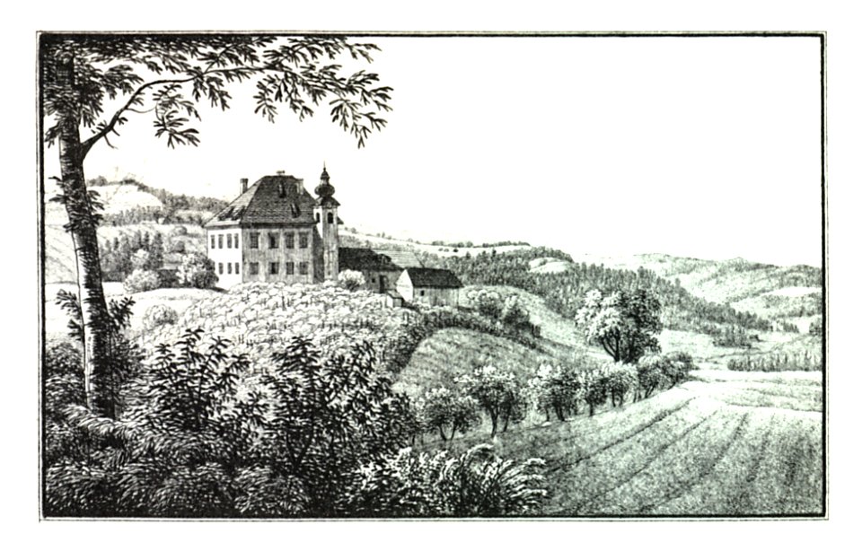 087 Graz, Schloss Lustbühel - J.F.Kaiser Lithografirte Ansichten der Steiermark 1830
