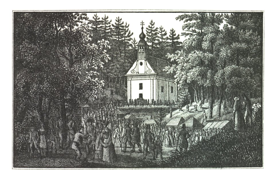 099 Graz St. Ulrich Filialkirche - J.F.Kaiser Lithografirte Ansichten der Steiermark 1830