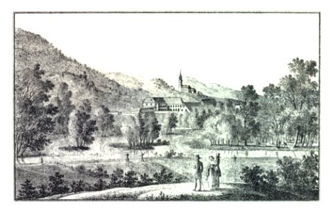094 Schloss St. Gotthard bei Graz, drawing by Wachtl, - J.F.Kaiser Lithografirte Ansichten der Steiermark 1830