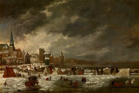 Jan Peeters (I) - The Frozen Scheldt in Antwerp