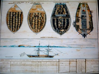 087 Compagnie des Indes Plan d'un navire négrier