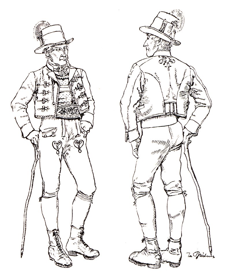 092 Tracht des alten Eibensteiner in Weißkirchen bei Judenburg, um 1880