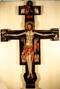 1 Bonaventura Berlinghieri. Painted Cross. 286x187cm. 1260-70. Palazzo Barberini, Rome.