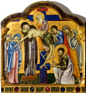 1 Master of Saint Francis, Double-sided Polyptych. Deposition. c.1272. National Gallery of Umbria, Perugia