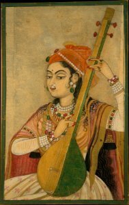 1 A Lady Playing the Tanpura ca 1735 metmuseum