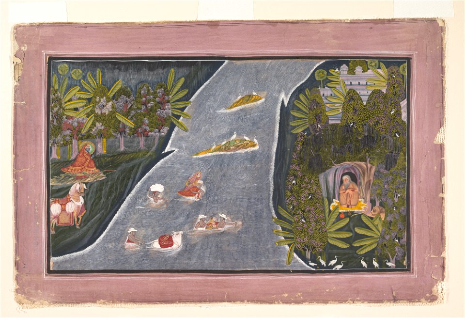 1 Chokha. Radha Crosses a River to Interview a Hindu Sage ca. 1820 Cynthia Hazen Polsky and Leon B. Polsky Fund