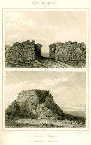 1 Porte à Pterium, 2 Acropole à Pterium - Texier Charles Félix Marie - 1882