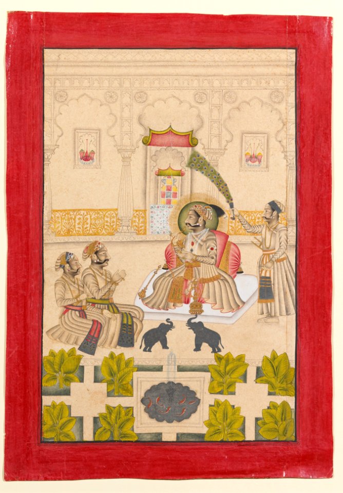 1 Stipple Master. Maharana Amar Singh II Is Shown Two Silver Elephants 1705 Cynthia Hazen Polsky and Leon B. Polsky Fund