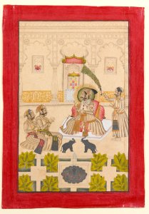 1 Stipple Master. Maharana Amar Singh II Is Shown Two Silver Elephants 1705 Cynthia Hazen Polsky and Leon B. Polsky Fund