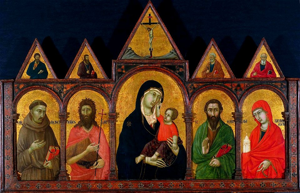 1..Ugolino da Siena Virgin and Child with Saints early 1320s Cleveland МОА