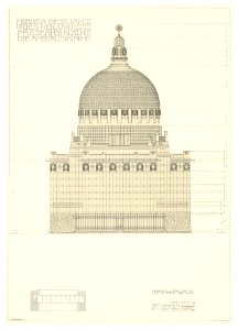 10 Otto Wagner-Kirche - Baumgartnerhöhe - Wagner Band 5. 6. und 7. Heft - Rückseite, Heliogravur