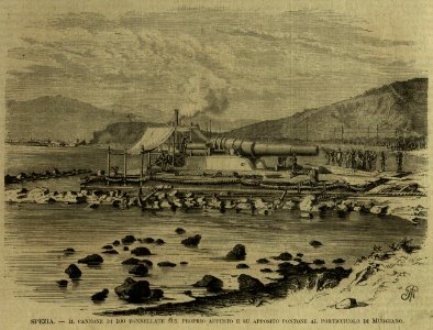 100 ton gun tested in Italy - L'Illustrazione Italiana - 1876