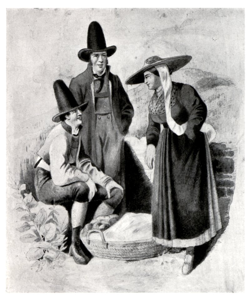 105 Bauern aus dem Stainz- und Lafnitzthal - Aquarell von K. Mayr 1875