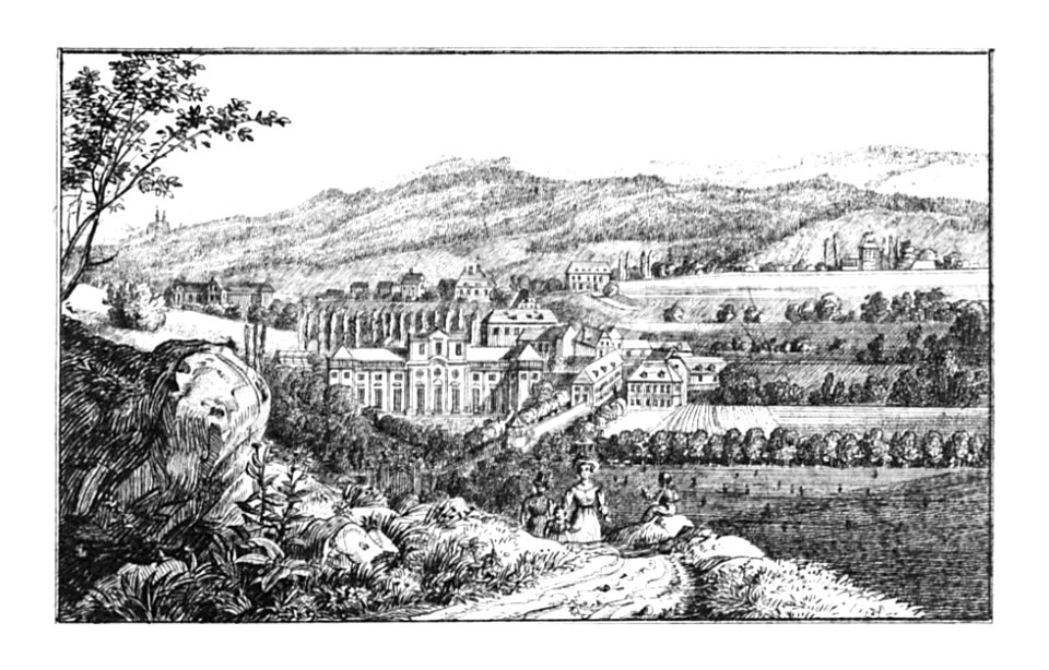 103 Schloss Windischgarten Graz Geisdorf - Meerscheinschlößl - J.F.Kaiser Lithografirte Ansichten der Steiermark 1830