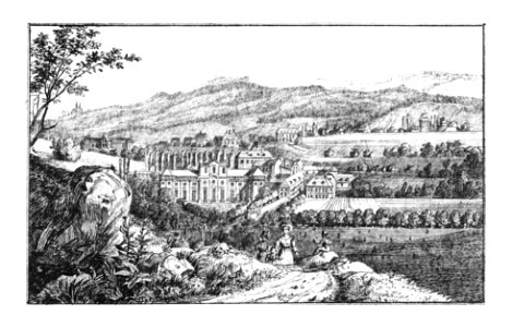 103 Schloss Windischgarten Graz Geisdorf - Meerscheinschlößl - J.F.Kaiser Lithografirte Ansichten der Steiermark 1830