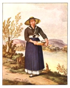 101 Mädchen aus Hitzendorf, unweit Graz - Aquarell von Karl Ruß um 1810