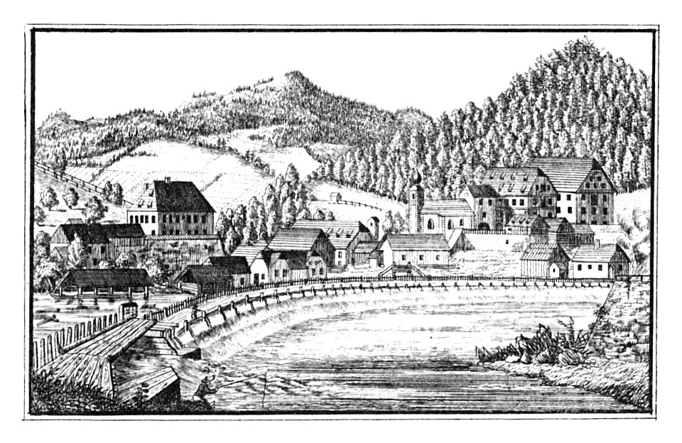 109 Großreifling Landl - K. K. Hauptgewerkschaft Reifling - J.F.Kaiser Lithografirte Ansichten der Steiermark 1830