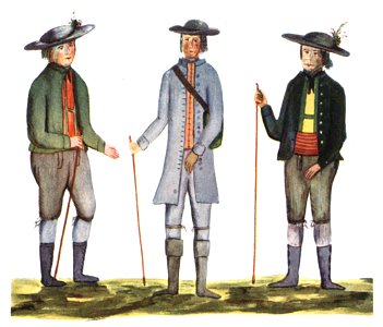 110 Bauerntrachten aus der Gegend um Gnas, St. Anna am Aigen und Mureck 1808