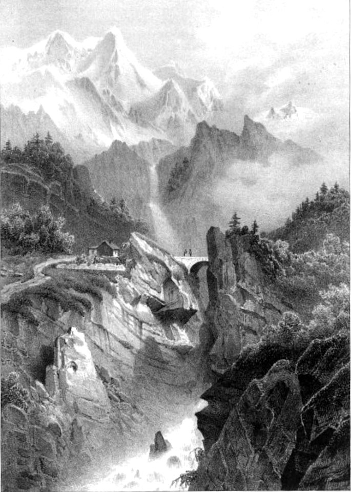 1072 album dauphiné, rivière du Diable, près de St Christophe en Oisans, by VC cropped