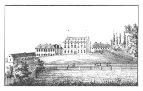 104 K. k. privilegirte Zucker Raffinerie bey Gratz - J.F.Kaiser Lithografirte Ansichten der Steiermark 1830