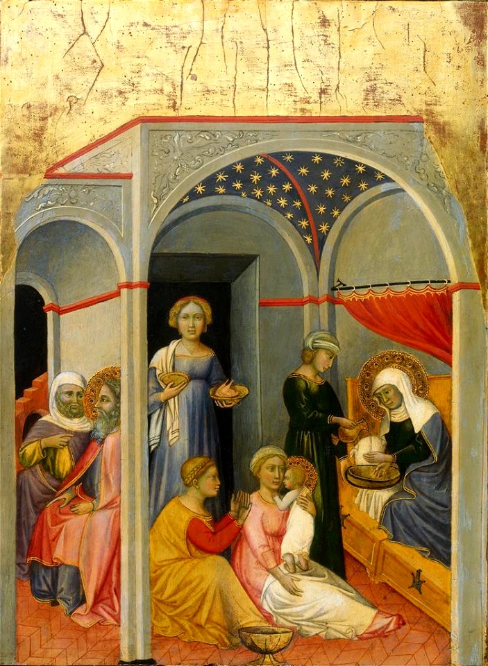 11 Andrea di Bartolo. THE NATIVITY OF THE VIRGIN National c. 1400, Gallery of Art, Washington