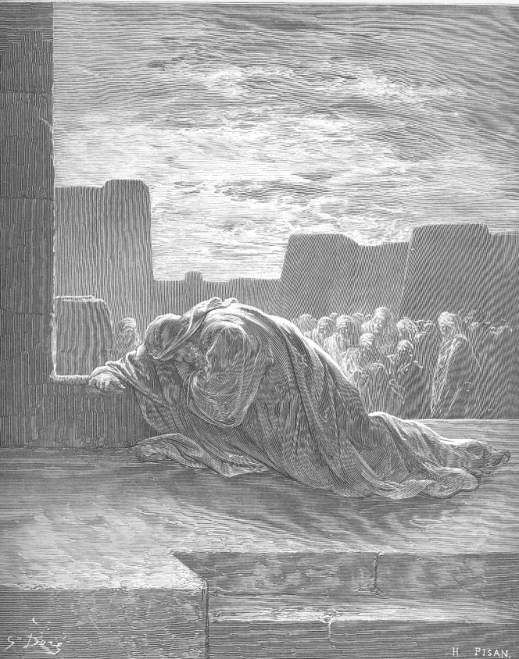 107.Ezra Kneels in Prayer