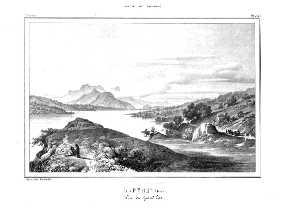 1087 album dauphiné, Laffrey (Isère), vue du Grand Lac, by AD