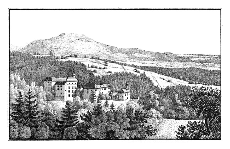 117 Schloss Gutenberg - drawing by Kuwasseg, lith Folwarczni - J.F.Kaiser Lithografirte Ansichten der Steiermark 1830