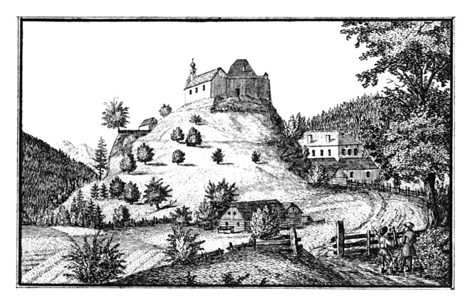 111 Schloss Gross-Sölck, Großsölk aufg. von S. Kölbl - J.F.Kaiser Lithografirte Ansichten der Steiermark 1830