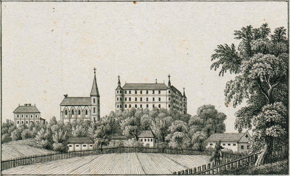 112 Groß-Sonntag, Schloß - Velika Nedelja - J.F.Kaiser Lithografirte Ansichten der Steiermark 1830 (2)