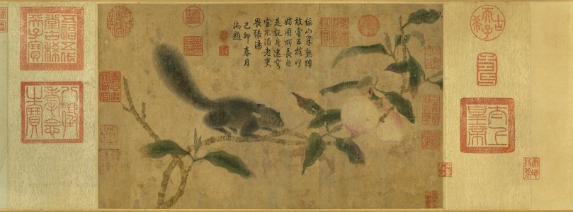 11 Qian Xuan. Sqirrel. National Palace Museum, Taipei. Free illustration for personal and commercial use.